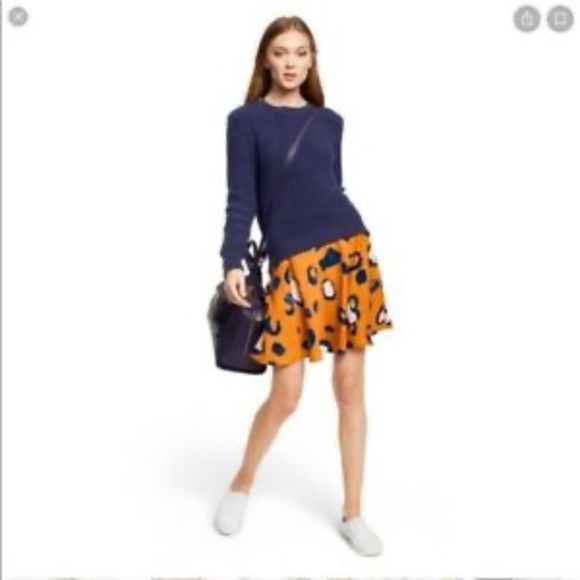 NWT Phillip Lim for Target Leopard Print A-line Styled Skater Skirt Size 10 - Picture 2 of 8